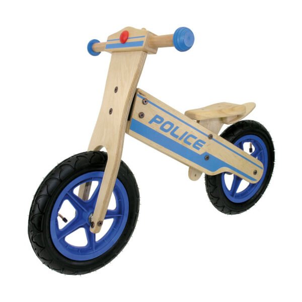 Løbecykel i træ Police model